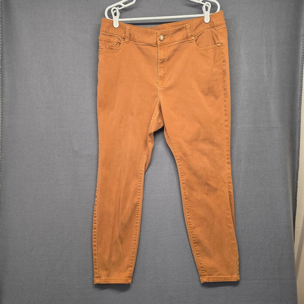 Lane Bryant Rust Orange Skinny Jeans Womens Plus Size 18 Stretch Denim Pants